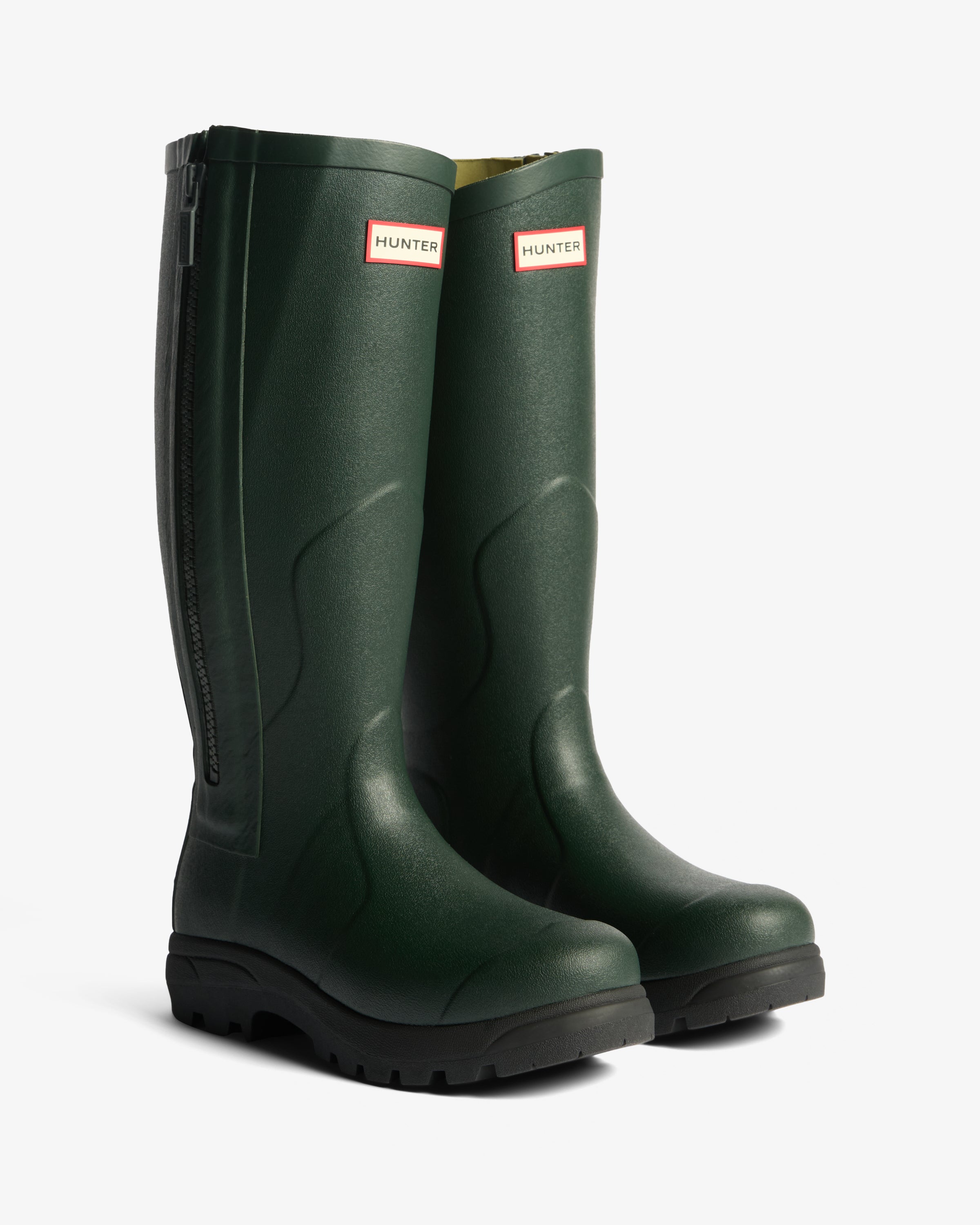 新品未使用 HUNTER バルモラル ロングブーツ UK8 ダークオリーブ Unisex Balmoral MKII Full Zip Boot Dark Olive Black – Hunter Boots