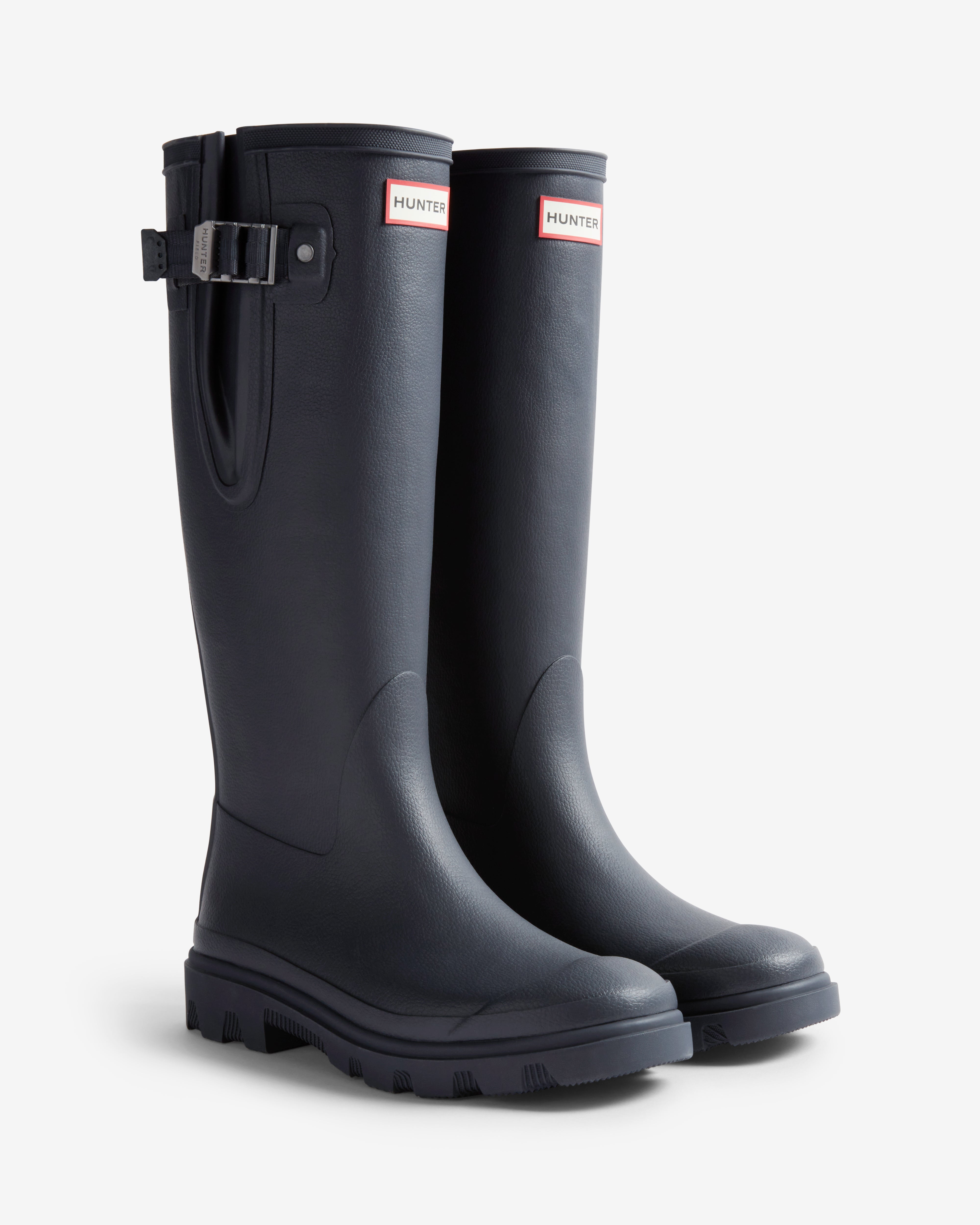 Hunter Boots Unisex Downpour Tall Adjustable Boot Navy