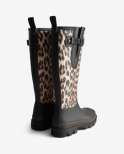 GANNI x Hunter Unisex Downpour Adjustable Boot Leopard / Black