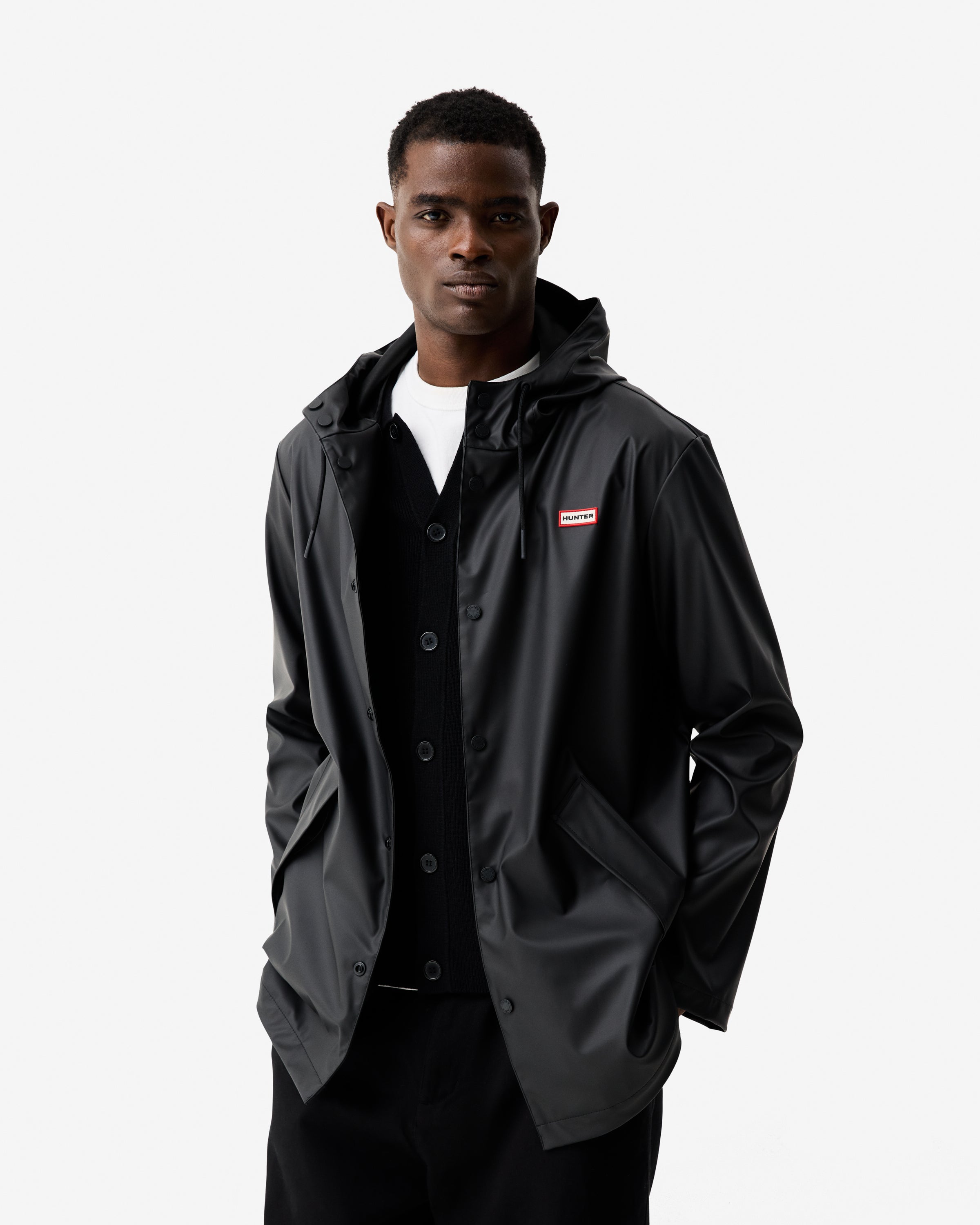 Unisex Downpour Jo Rain Parka Black