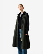 Harrow Long Line Waxed Jacket Black