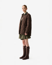 Witton Quilted Shacket Chocolate Brown