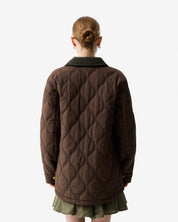 Witton Quilted Shacket Chocolate Brown