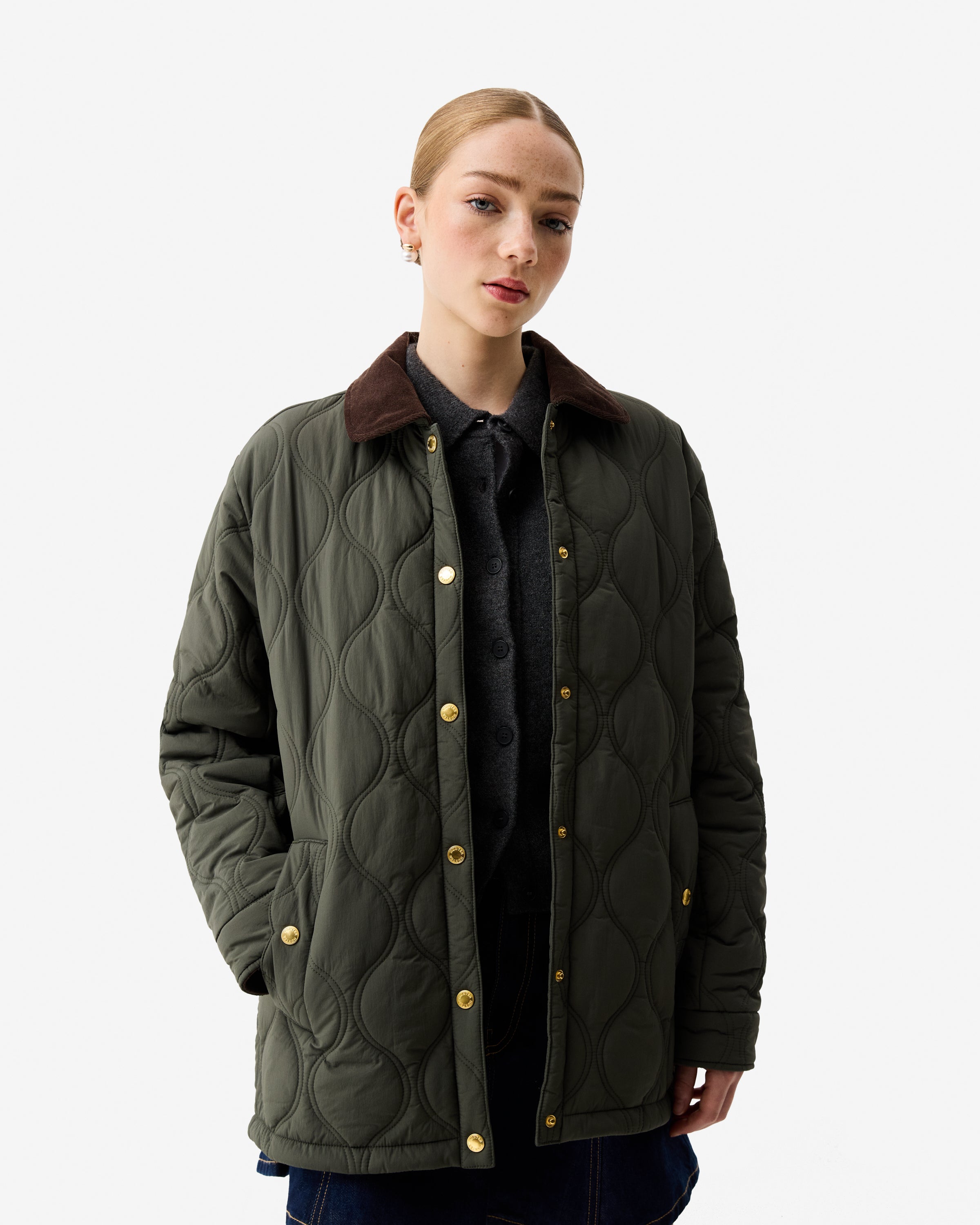 Witton Quilted Shacket Kambaba