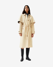 Womens Keltie Trench Coat Gravel