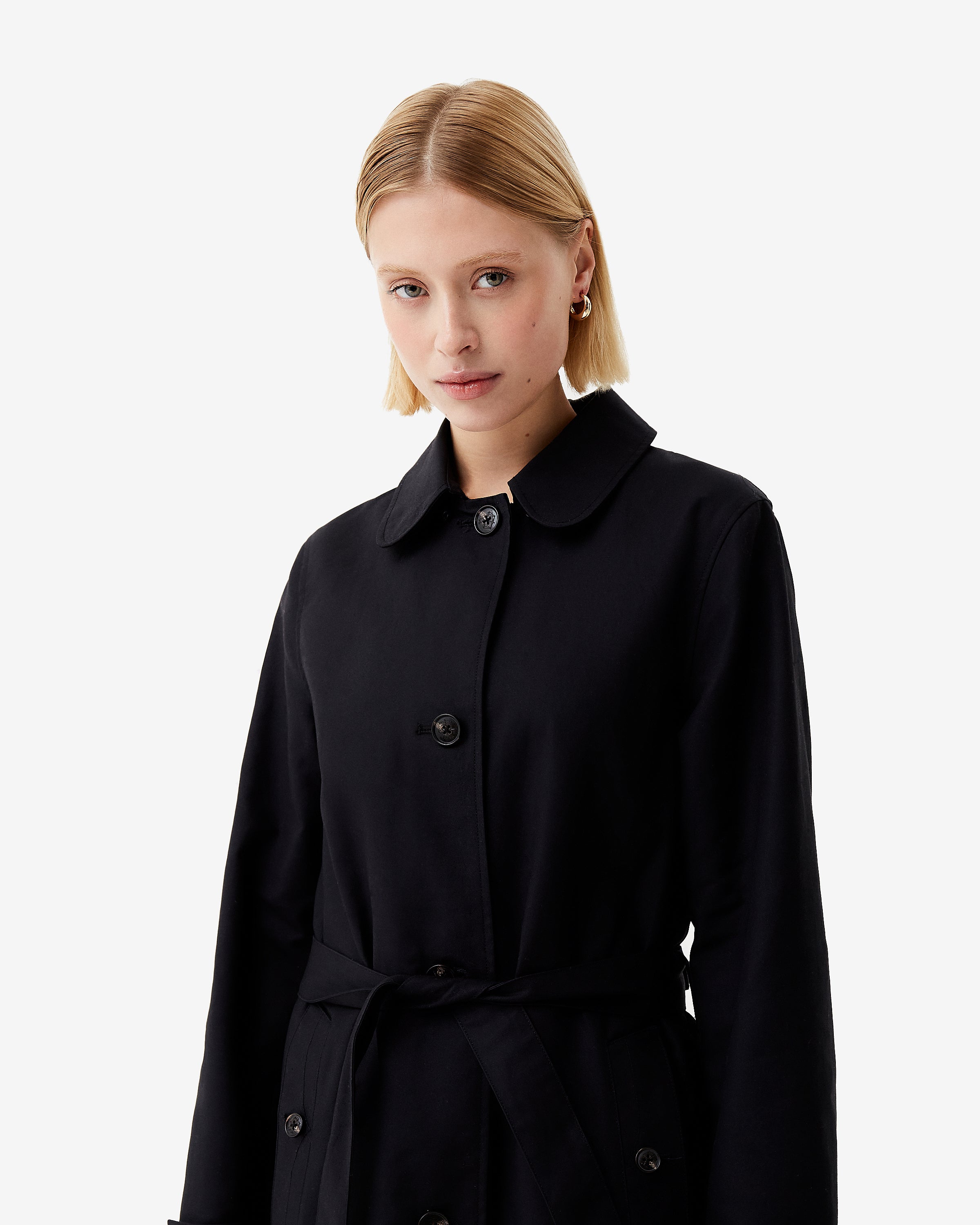 Womens Keltie Trench Coat Black