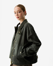 Leith Oversized Waxed Jacket Kambaba