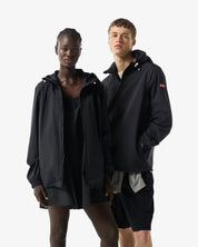 Unisex Packable Rain Jacket Black