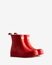 Women's Play Short Wellington Boots Logo Red