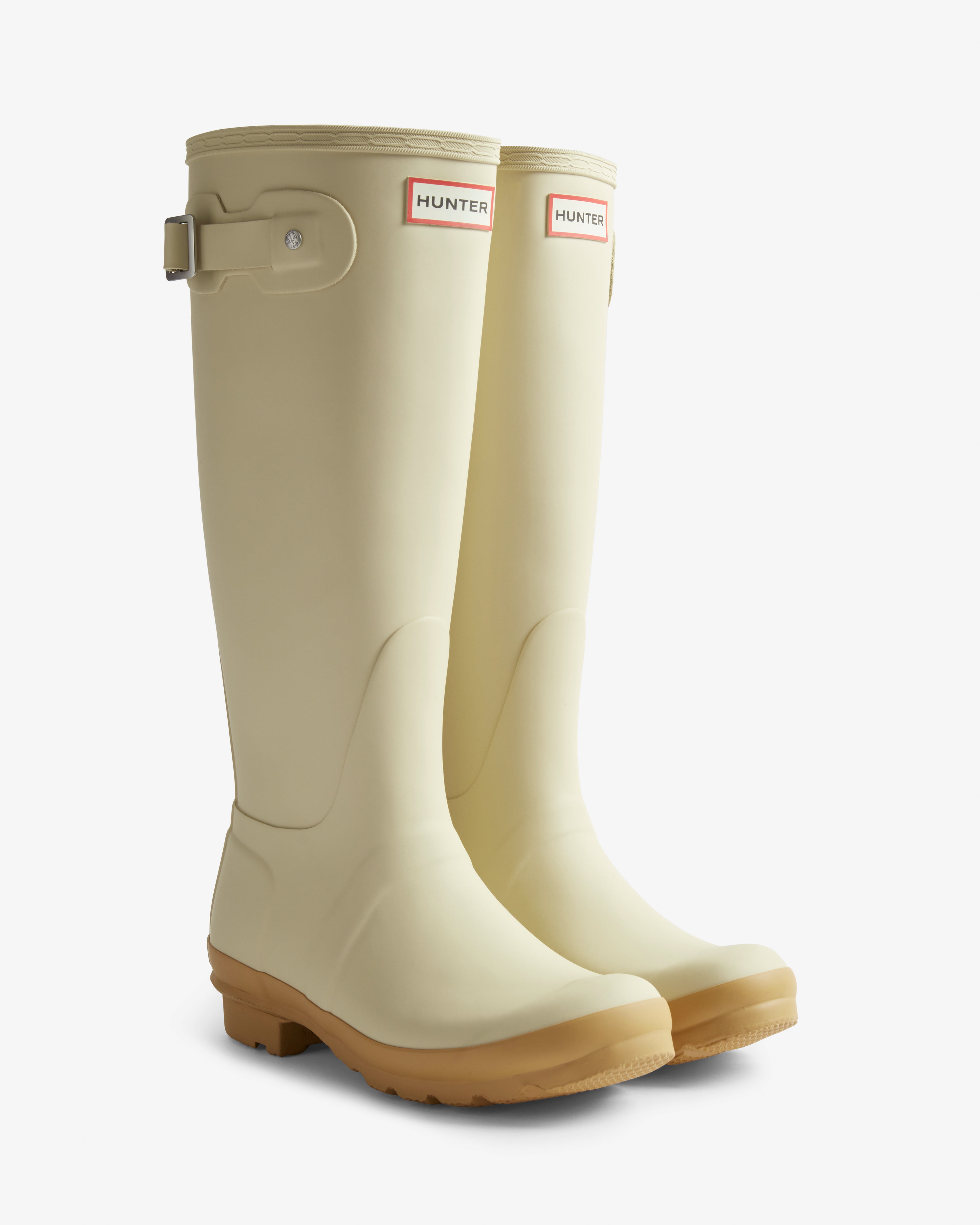 Hunter Boots Women's Original Tall Wellington Boots Gravel Biscuit