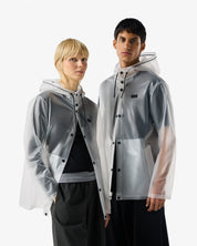 Unisex Hooded Rain Jacket Clear Matte