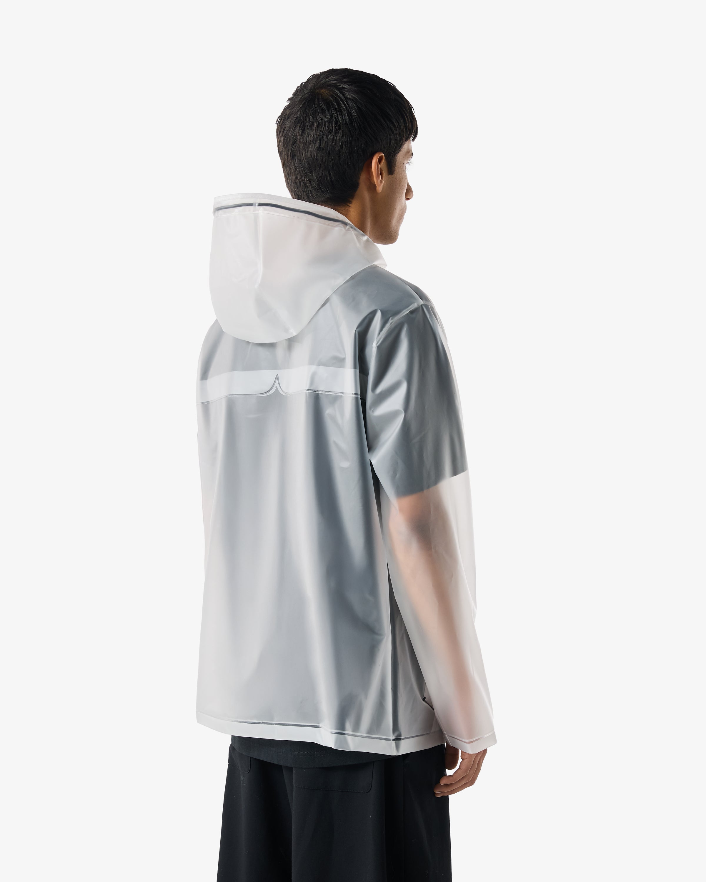 Unisex Hooded Rain Jacket Clear Matte