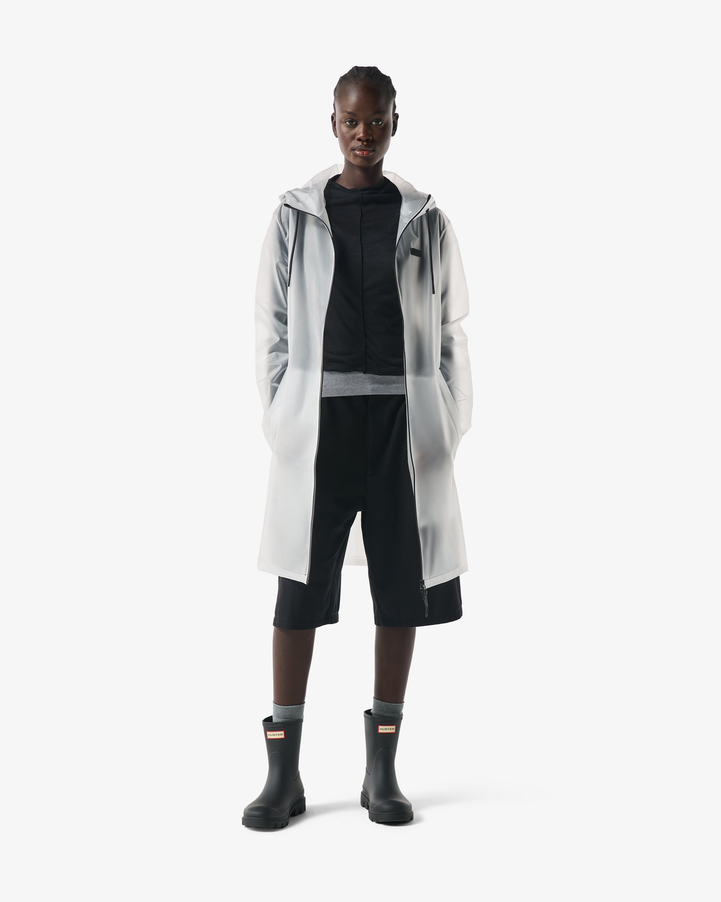 Unisex PU Raincoat Clear Matte