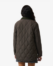 Witton Quilted Shacket Chocolate Brown